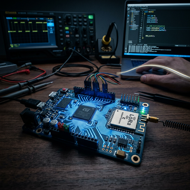 Firmware OTA development board with LoRa module