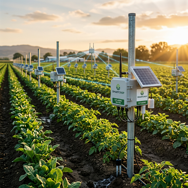 Solar powered IoT nodes deployed in field